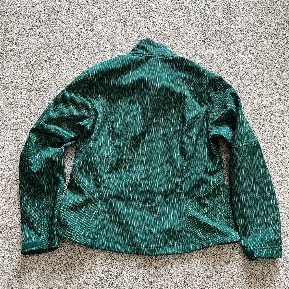 Eddie Bauer Teal Patterned Soft Shell Jacket - Si… - image 2